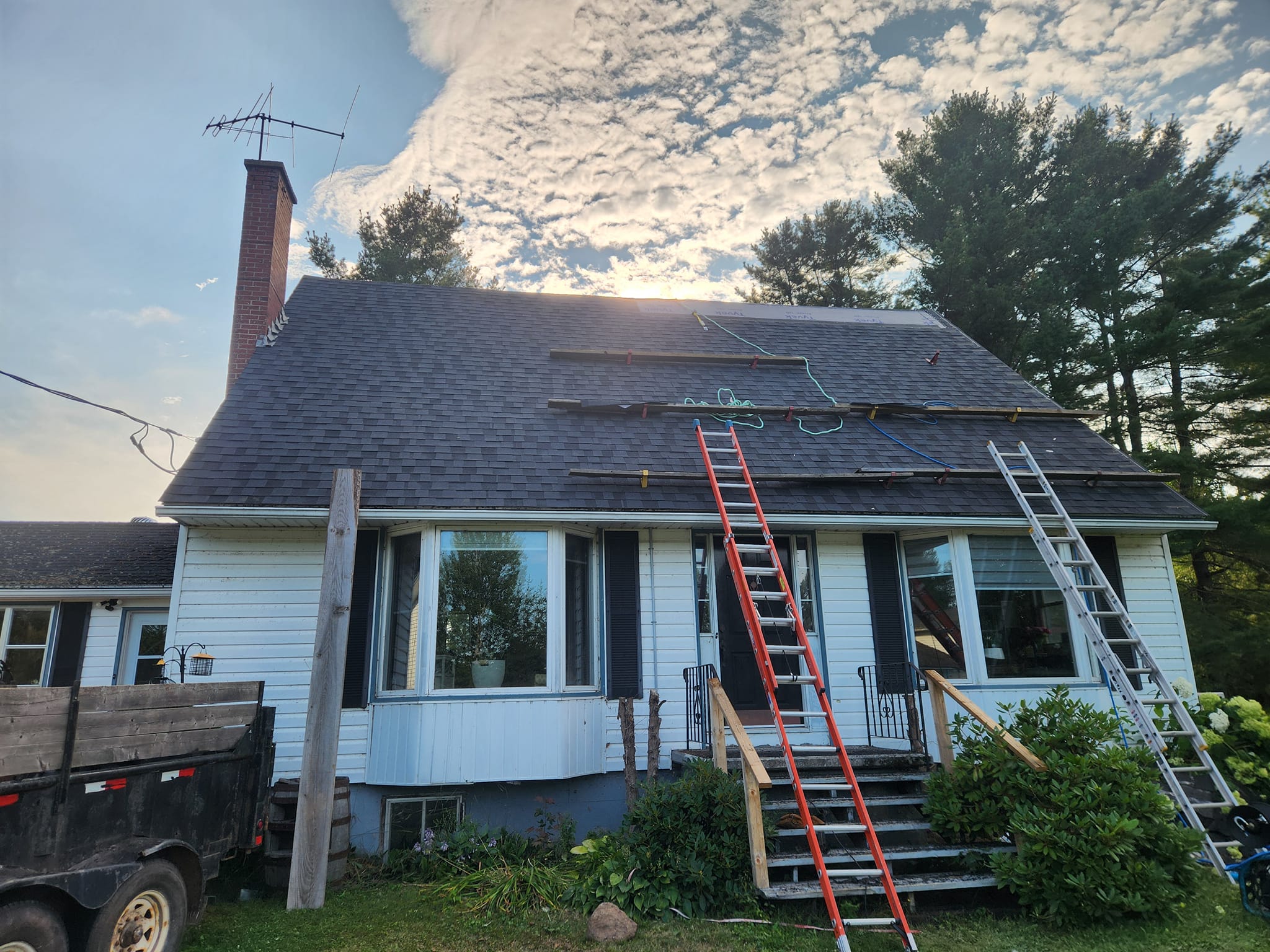 Completed roofing project